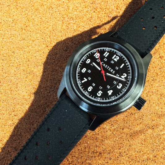 Casters Tactile Field Watch – Blackout Edition
