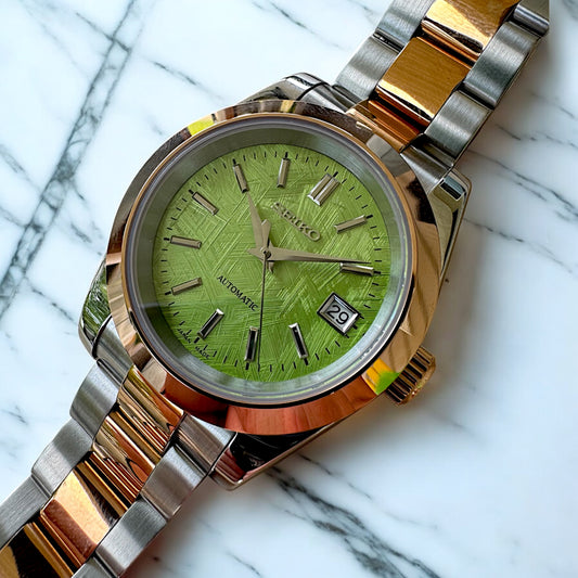 Seiko Oyster Perpetual - Green Meteor/ Rose Gold and Stainless Steel